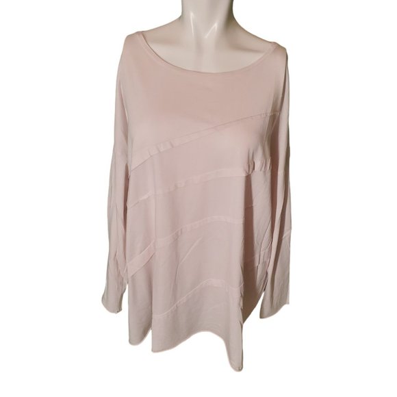 Planet Laura G Boxy Pima Cotton Pink Tee Top Tunic Tshirt Oversized Jersey Sz OS - Picture 2 of 6